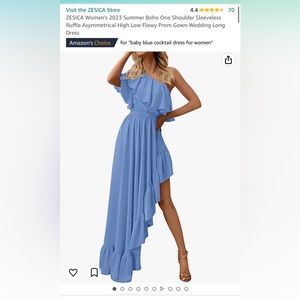 Baby blue off the shoulder dress size medium